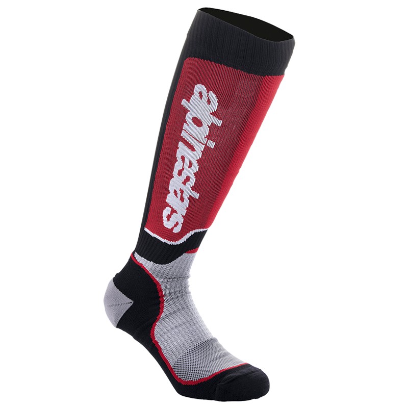 CALCETINES ALPINESTARS MX PLUS BLACK/GREY/RED