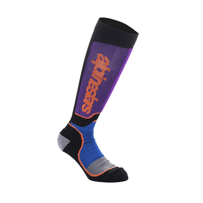 CALCETINES ALPINESTARS MX PLUS JUNIOR BLACK/BLUE/PURPLE