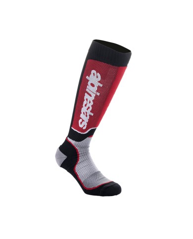CALCETINES ALPINESTARS MX PLUS JUNIOR BLACK/GREY/RED