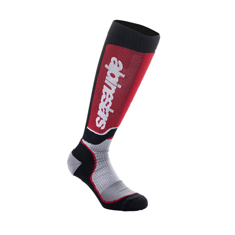 CALCETINES ALPINESTARS MX PLUS JUNIOR BLACK/GREY/RED