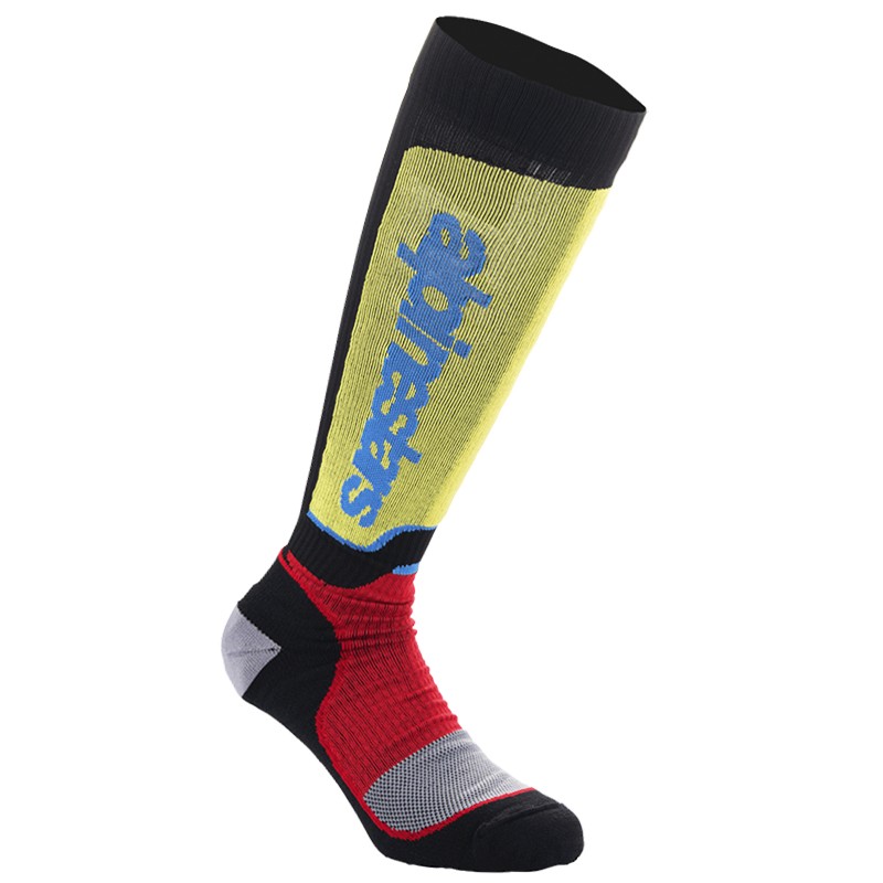 CALCETINES ALPINESTARS MX PLUS BLACK/RED/BLUE