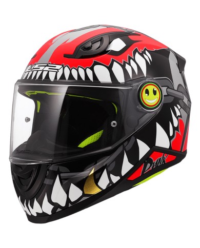 CASCO LS2 KID PUNK GREY/RED