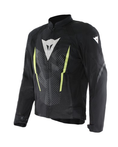 CHAQUETA DAINESE HEROSPHERE AIR TEX JACKET NEGRO/BLANCO/AMARILLO FLUOR
