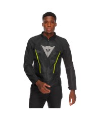 CHAQUETA DAINESE HEROSPHERE AIR TEX JACKET NEGRO/BLANCO/AMARILLO FLUOR