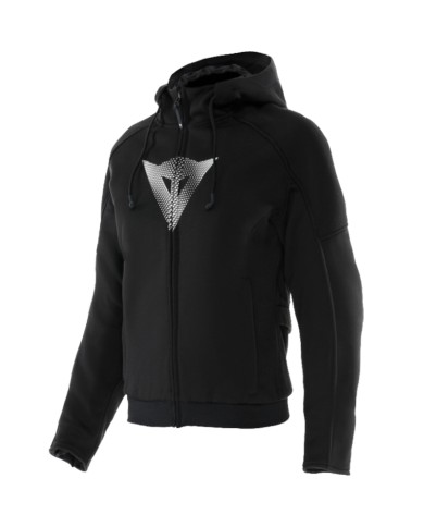 SUDADERA DAINESE DAEMON-X SAFETY HOODIE FULL ZIP LADY BLACK/WHITE