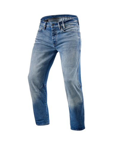 PANTALONES VAQUEROS REVIT SALT TF L32 TIRO CORTO AZUL GASTADO
