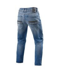 PANTALONES VAQUEROS REVIT SALT TF L32 TIRO CORTO AZUL GASTADO