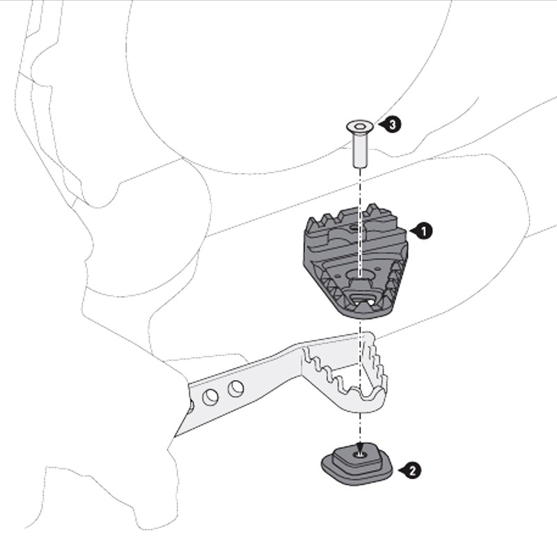 EXTENSION PEDAL DE FRENO SW-MOTECH FBE.07.897.10000/B BMW 750/800/850 GS