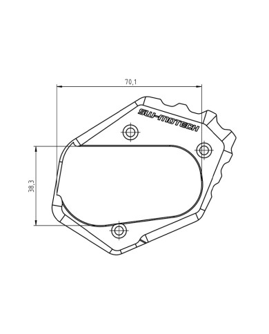 EXTENSIÓN CABALLETE LATERAL SW-MOTECH BMW STS.07.102.10400/B