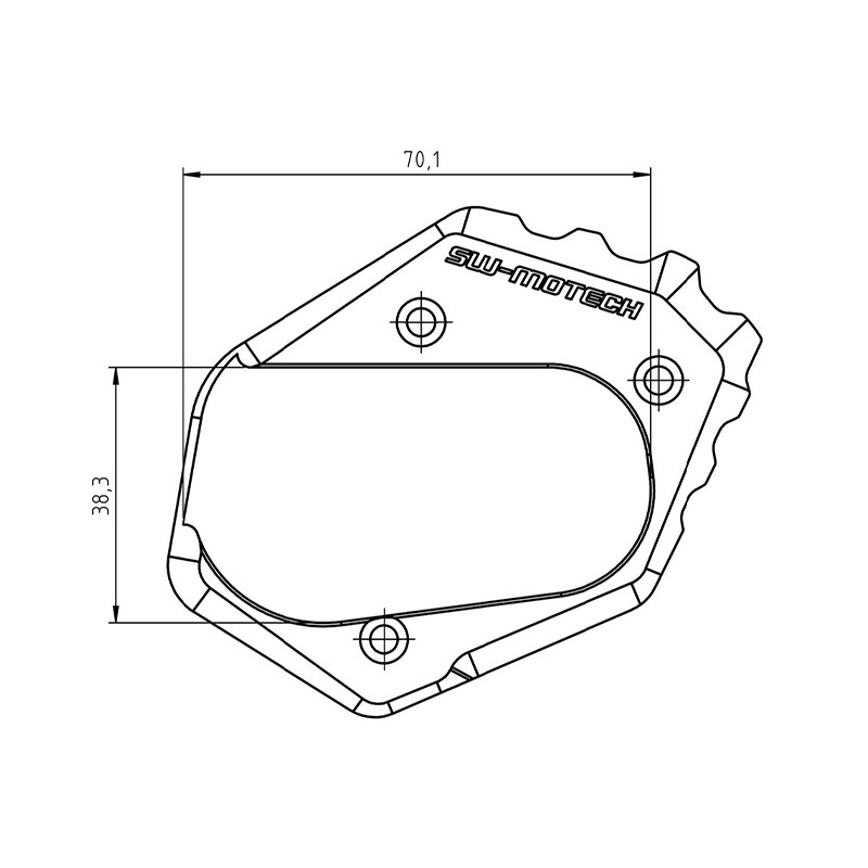 EXTENSIÓN CABALLETE LATERAL SW-MOTECH BMW STS.07.102.10400/B