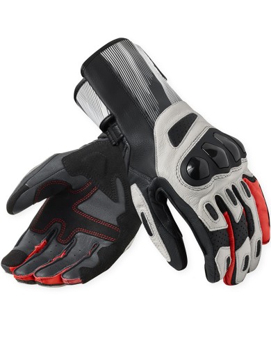GUANTES REVIT METIS 2 LIGHT GREY/RED NEON
