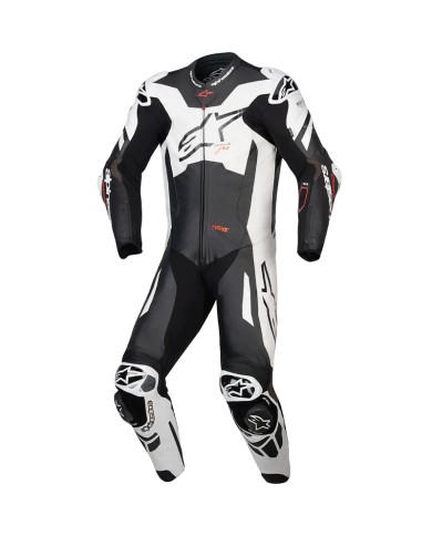 MONO ALPINESTARS GP PLUS V4 SPRINT PROFESIONAL BLACK/WHITE/RED FLUO