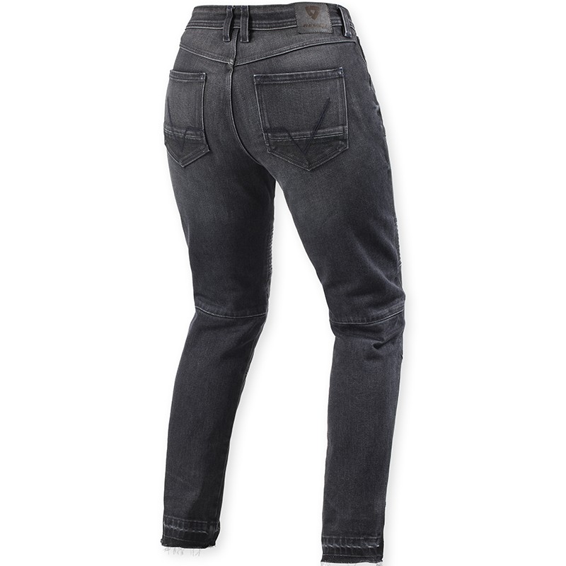 PANTALONES VAQUEROS REVIT MOTO 2 SLIM L32 LADY DARK BLACK