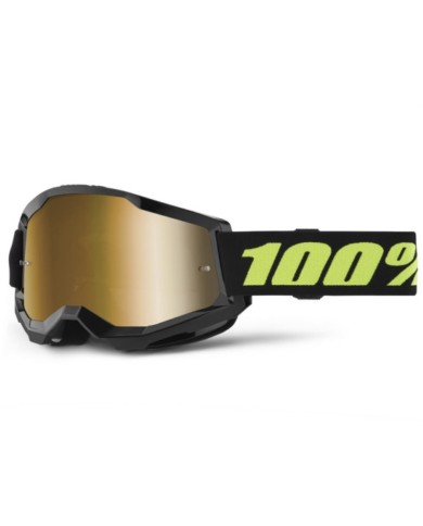 GAFAS 100% STRATA 2 M2 SOLAR ECLIPSE / ORO ESPEJO