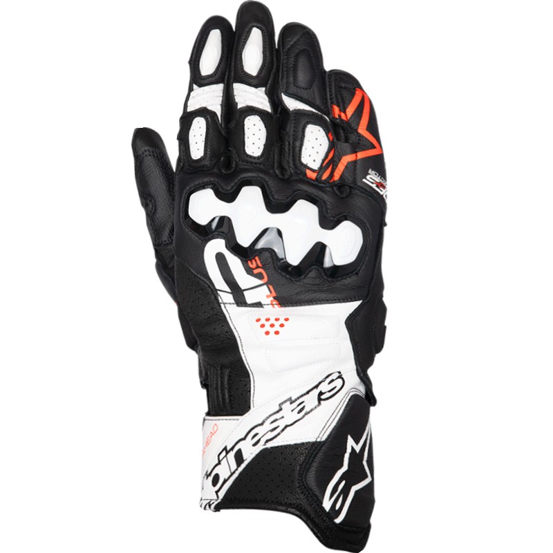 GUANTES ALPINESTARS GP PLUS R V3 BLACK/WHITE/FLUO RED