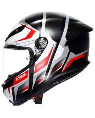 CASCO AGV K6 S KARVE MATT BLACK/WHITE/RED