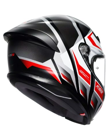 CASCO AGV K6 S KARVE MATT BLACK/WHITE/RED