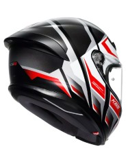 CASCO AGV K6 S KARVE MATT BLACK/WHITE/RED