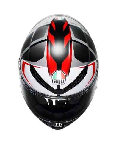 CASCO AGV K6 S KARVE MATT BLACK/WHITE/RED