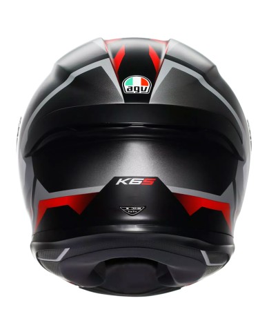 CASCO AGV K6 S KARVE MATT BLACK/WHITE/RED