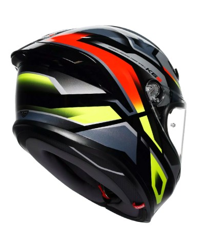 CASCO AGV K6 S ERAZER BLACK/RED/YELLOW FLUO