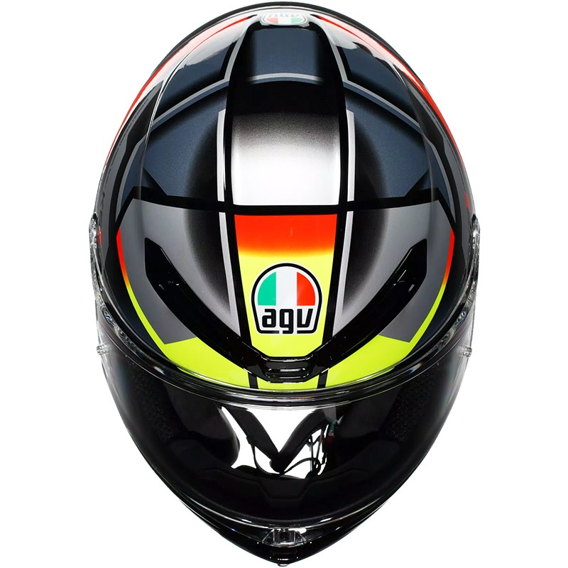 CASCO AGV K6 S ERAZER BLACK/RED/YELLOW FLUO