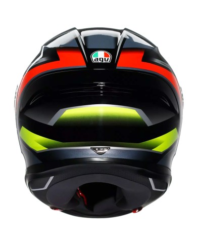 CASCO AGV K6 S ERAZER BLACK/RED/YELLOW FLUO