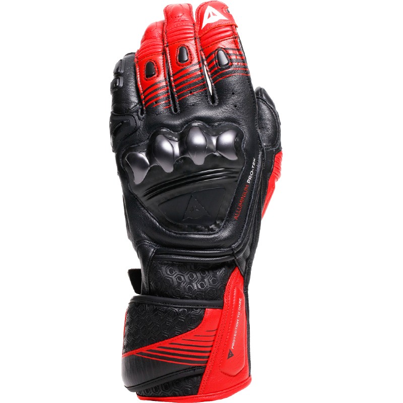 GUANTES DAINESE FIERO METAL BLACK/LAVA RED/WHITE