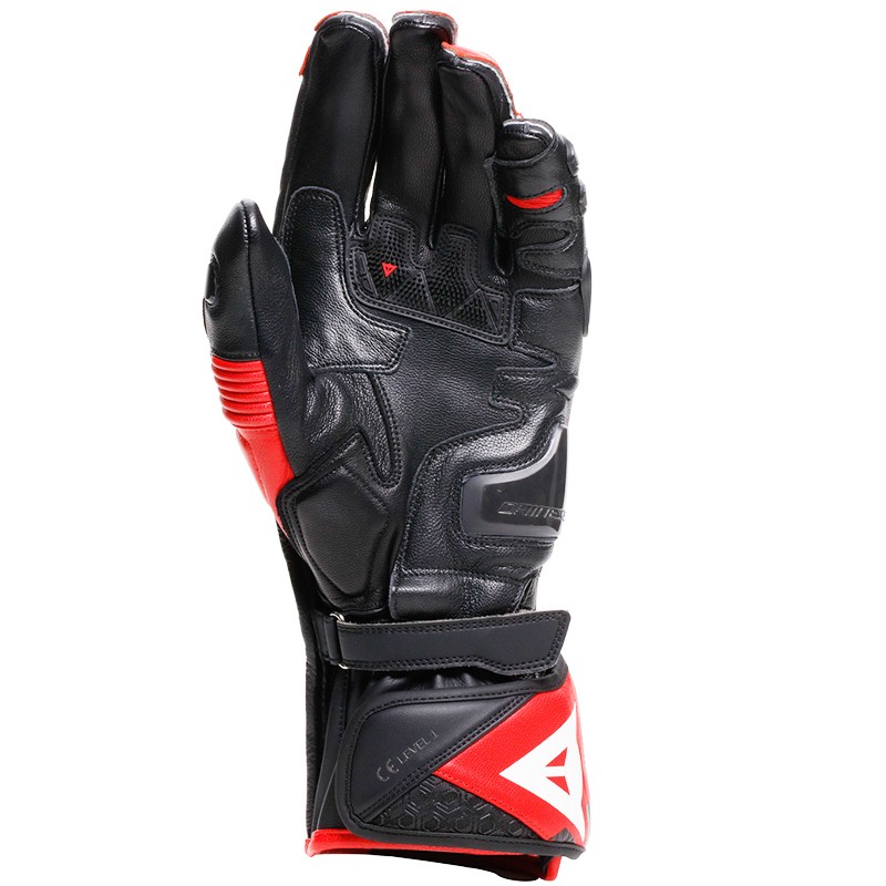 GUANTES DAINESE FIERO METAL BLACK/LAVA RED/WHITE