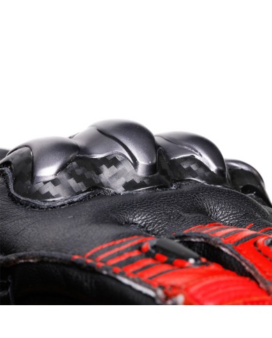 GUANTES DAINESE FIERO METAL BLACK/LAVA RED/WHITE