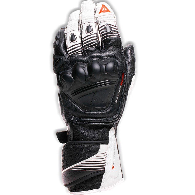 GUANTES DAINESE FIERO METAL BLACK/WHITE/RED FLUO