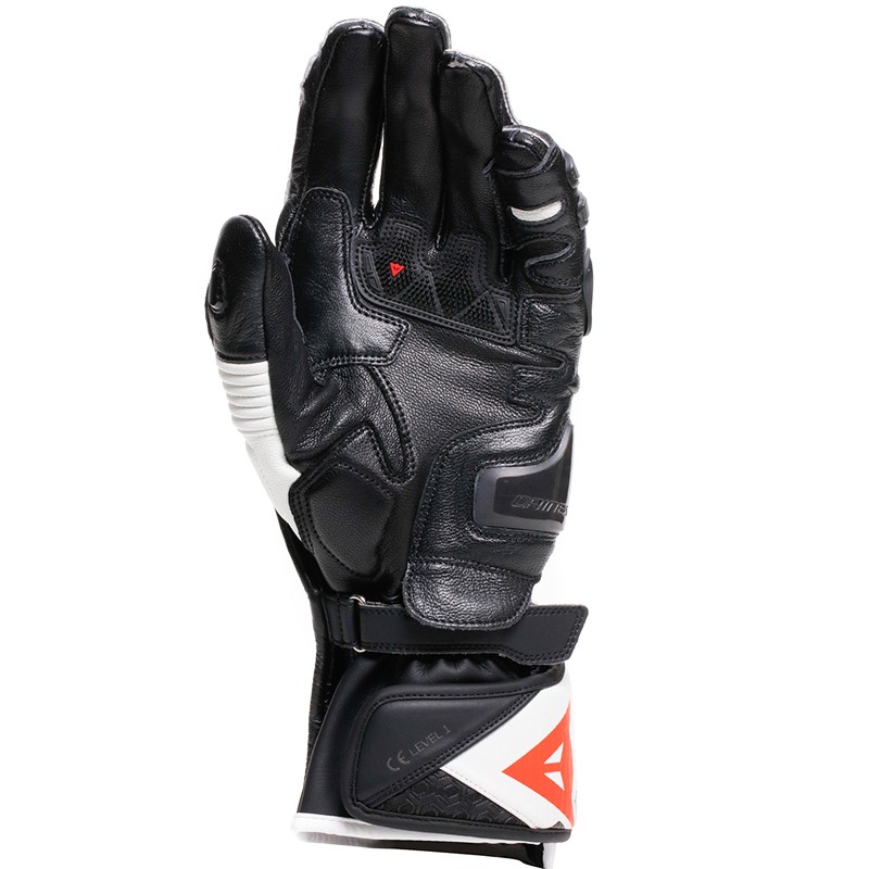 GUANTES DAINESE FIERO METAL BLACK/WHITE/RED FLUO
