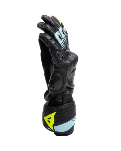 GUANTES DAINESE FIERO METAL BLACK/WATER/YELLOW FLUO