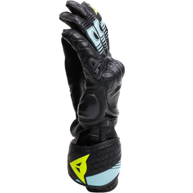 GUANTES DAINESE FIERO METAL BLACK/WATER/YELLOW FLUO