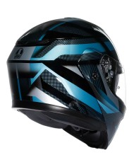 CASCO AGV STREETMODULAR LEDRO MATT BLACK/POWDER BLUE