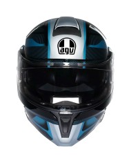 CASCO AGV STREETMODULAR LEDRO MATT BLACK/POWDER BLUE