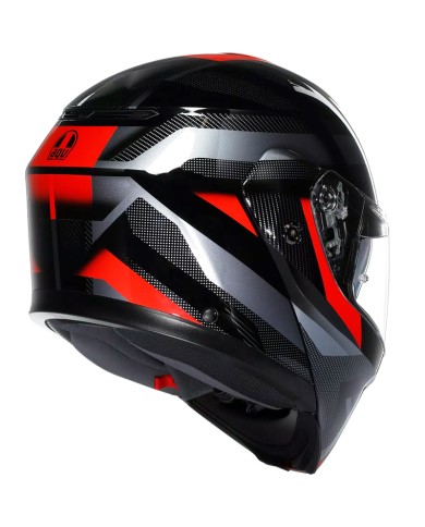 CASCO AGV STREETMODULAR LEDRO BLACK/RED