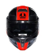 CASCO AGV STREETMODULAR LEDRO BLACK/RED