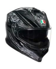 CASCO AGV K7 DAMASCUS BLACK/SILVER