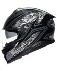 CASCO AGV K7 DAMASCUS BLACK/SILVER