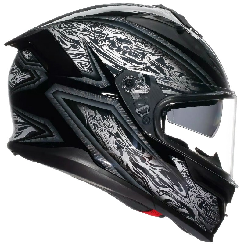 CASCO AGV K7 DAMASCUS BLACK/SILVER