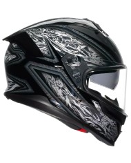 CASCO AGV K7 DAMASCUS BLACK/SILVER