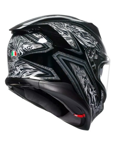 CASCO AGV K7 DAMASCUS BLACK/SILVER