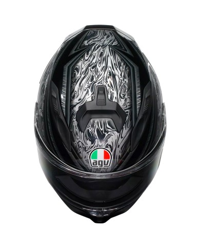CASCO AGV K7 DAMASCUS BLACK/SILVER