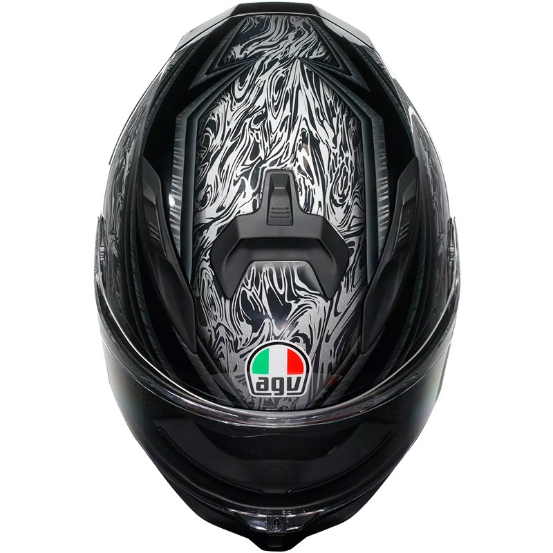 CASCO AGV K7 DAMASCUS BLACK/SILVER