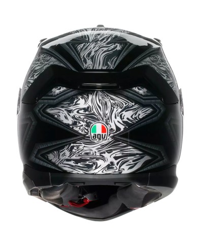 CASCO AGV K7 DAMASCUS BLACK/SILVER