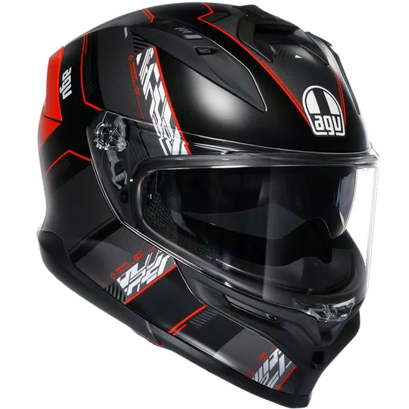 CASCO AGV K7 KYBER MATT BLACK/RED