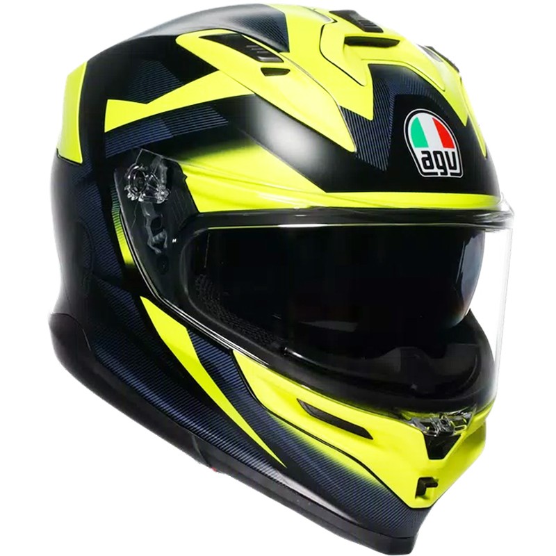 CASCO AGV K7 GLIMPSE MATT BLACK/YELLOW FLUO