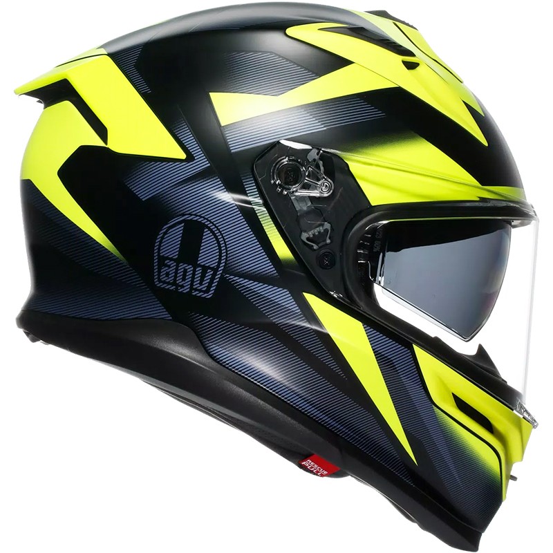 CASCO AGV K7 GLIMPSE MATT BLACK/YELLOW FLUO