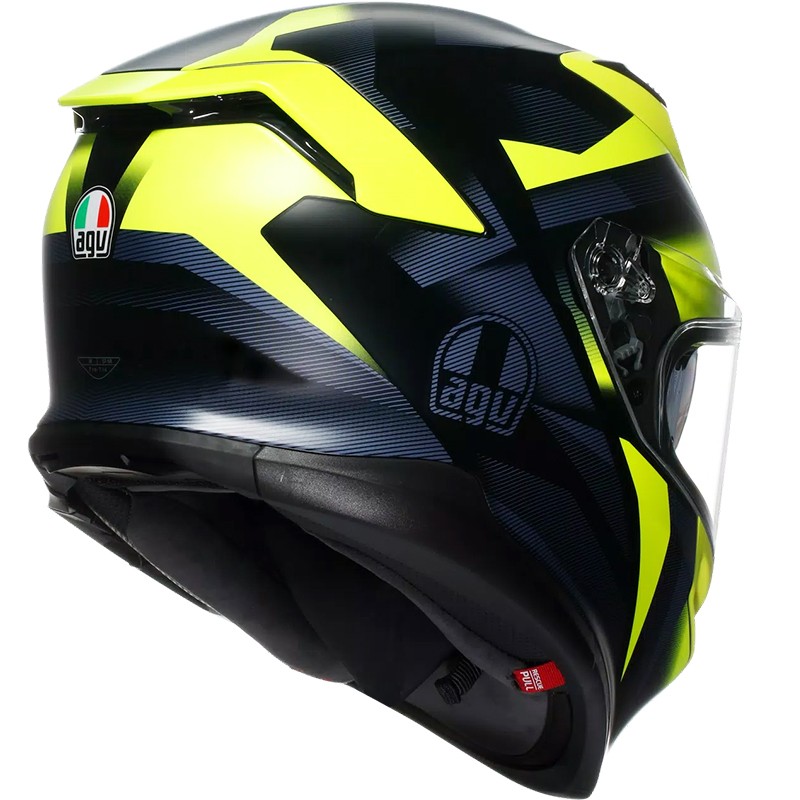 CASCO AGV K7 GLIMPSE MATT BLACK/YELLOW FLUO